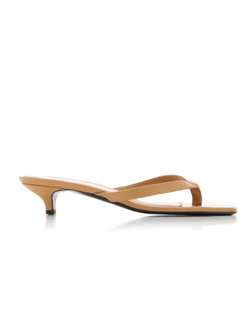 Toteme The Flip Flop Leather Heels In Neutral